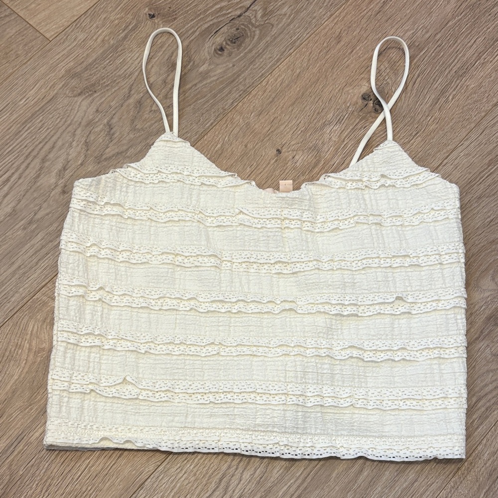 Good Luck Gem Cream Lace Camisole